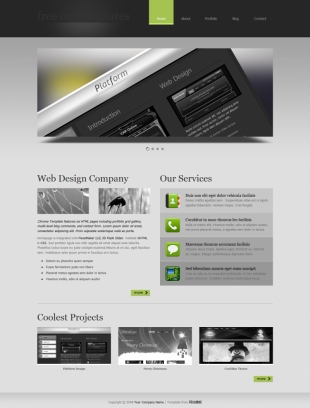 Chrome Web Design英文模板网站电脑图片