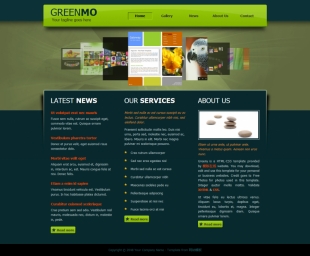 Greeny Template英文模板网站电脑图片