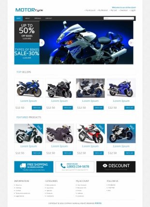 摩托车英文模板网站电脑图片