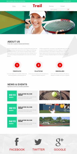 网球俱乐部类英文模板网站制作电脑图片