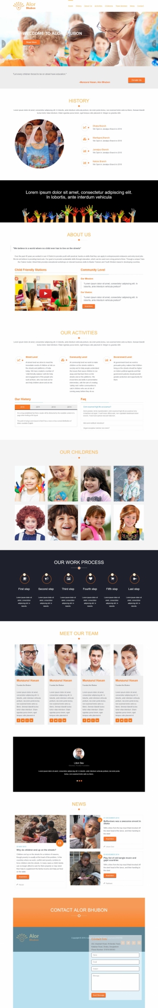 儿童教育类英文模板网站建设响应式网站电脑图片