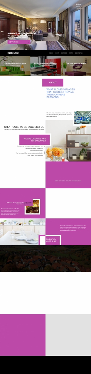 家具装修装饰类英文模板网站响应式网站电脑图片