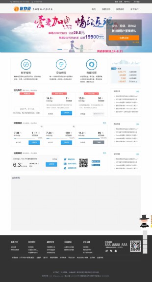 投资借贷公司类网站模板制作电脑图片