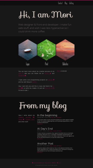 My Story - Mori英文网站模板制作电脑图片