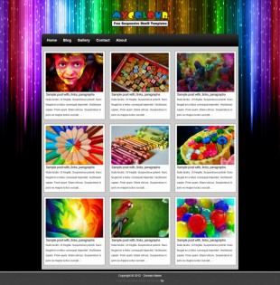 色彩颜料类英文网站模板制作电脑图片