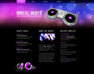 炫酷音乐类首页英文网站建设模板响应式网站电脑图片