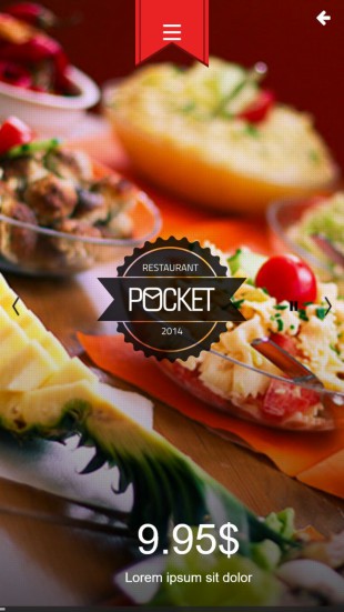 美食订餐触屏响应式手机wap网站模板制作手机图片