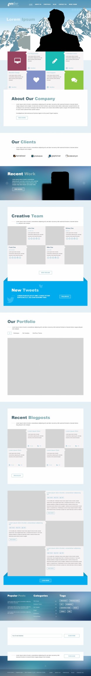 Gosloo - Portfolio HTML TemplateGosloo 英文网站模板建设电脑图片