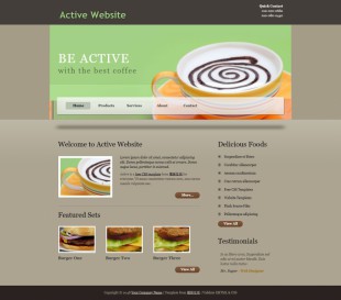 Active Website Template英文网站模板电脑图片