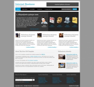 Internet Business英文网站模板电脑图片