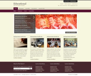 Educational英文网站模板电脑图片