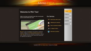Mini Two Theme英文网站模板电脑图片