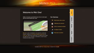 Mini One Theme英文网站模板电脑图片