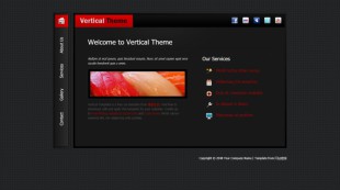 Vertical Theme英文网站模板电脑图片