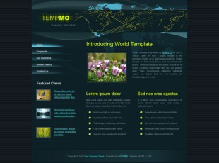 World Template - CSS Templates英文网站模板电脑图片