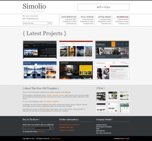 Simolio英文网站模板电脑图片