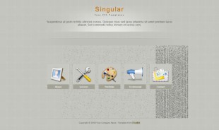 Singular Theme英文网站模板电脑图片