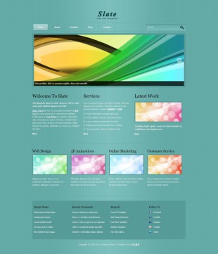 Slate Theme英文网站模板电脑图片