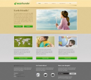 Ecothunder Website Template英文网站模板电脑图片