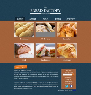 The Bread Factory Website Template英文网站模板电脑图片