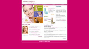Beauty companys英文网站模板电脑图片
