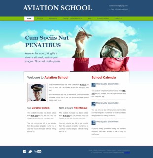 Home - Aviation School英文网站模板电脑图片