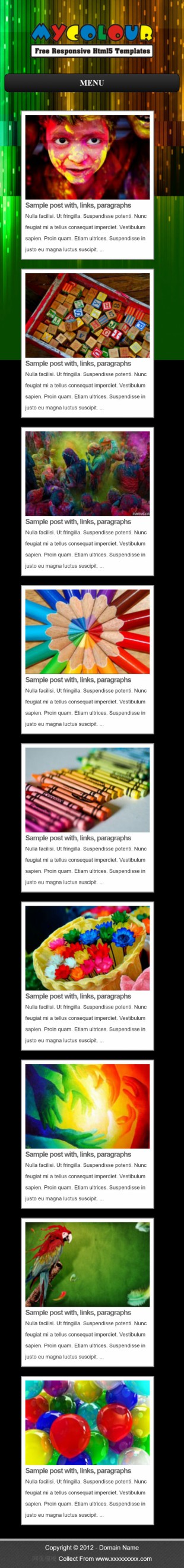 Free Basic Html5 Responsive Template英文模板网站手机图片