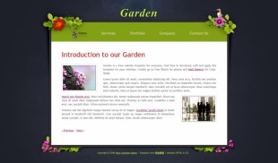 Garden英文模板网站电脑图片