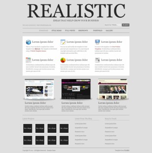 Realistic英文模板网站电脑图片