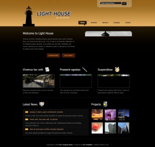 Light House - CSS Templates英文首页模板网站电脑图片