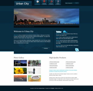Urban City英文模板网站电脑图片