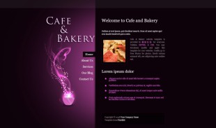 Cafe and Bakery英文模板网站电脑图片