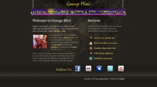 Grunge Mini英文模板网站电脑图片