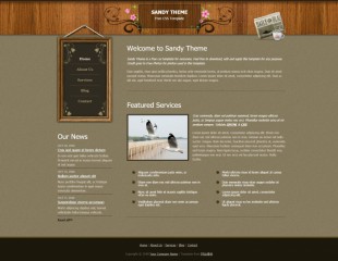 Sandy Theme英文模板网站电脑图片