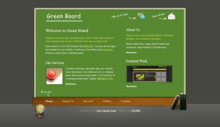 Green Board Theme英文模板网站电脑图片