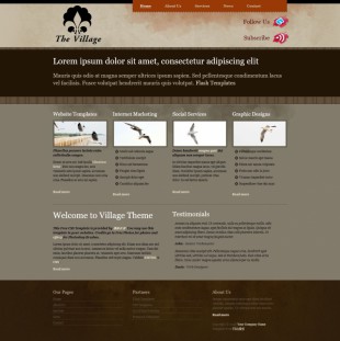 Village Theme英文模板网站电脑图片