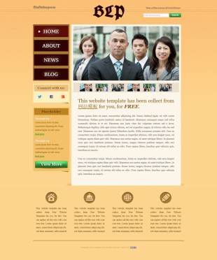 橙色斜纹背景商业企业英文网站建设模板电脑图片