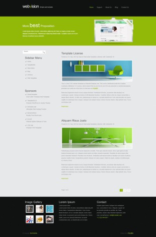 纯色平面绿色干净的软件企业英文网站建设模板电脑图片
