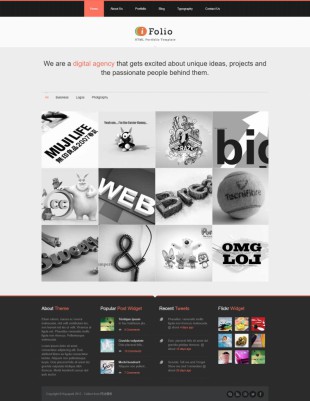 橙色简洁扁平化设计响应式html5模板网站制作电脑图片