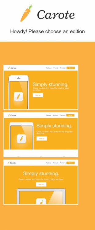 橙色手机app应用官网三版合一网站模板建设手机图片