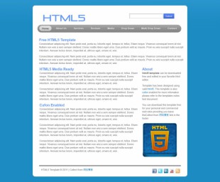 非常简洁的html5博客英文网站建设模板电脑图片