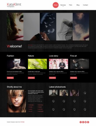 黑色扁平化服装设计企业英文网站制作模板电脑图片