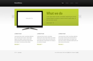 黑色导航幻灯产品展示首页英文网站制作模板电脑图片