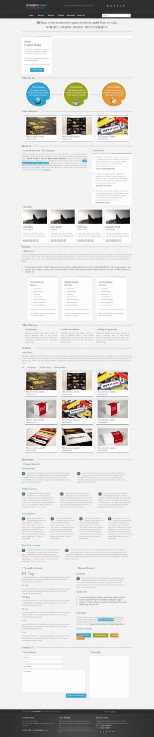 黑色画册设计企业官网英文模板网站制作电脑图片