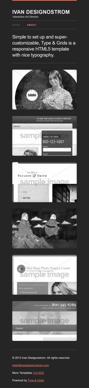 黑色视频图库相册展示英文模板网站建设手机图片