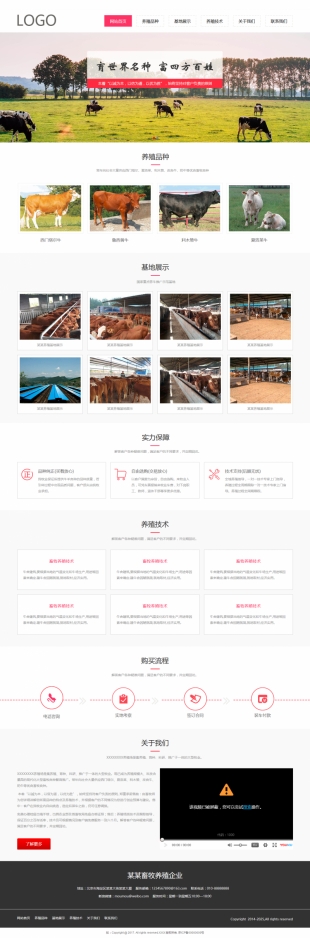 畜牧类网站建设模板电脑图片