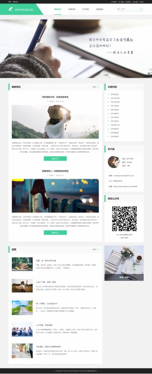 个人文章类博客网站建设模板电脑图片