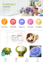 室内装饰鲜花盆景类网站建设模板手机图片