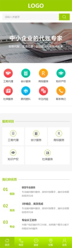 财务顾问公司类网站制作模板手机图片